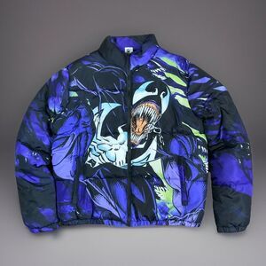 Venom Marvel Bomber Puffer Jacket Graphic Purple Exclusive Men’s XL NWOT